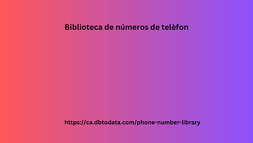 Biblioteca de números de telèfon