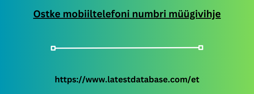 Ostke mobiiltelefoni numbri müügivihje