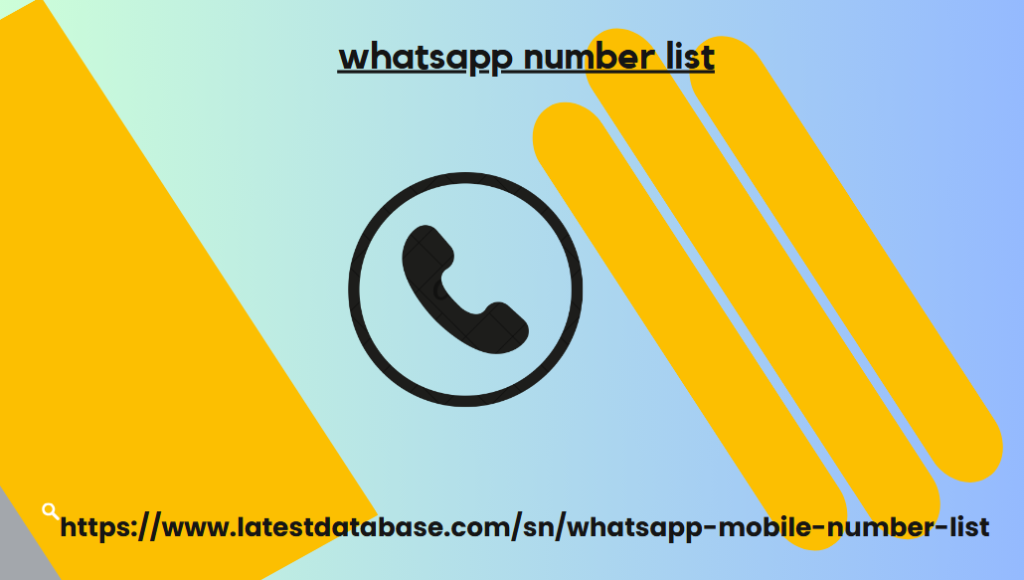 whatsapp number list